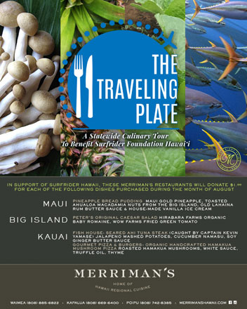 Feature image for 4th Annual @TravelingPlateHawaii - Dine for a cause this August to benefit Surfrider Hawaii! 